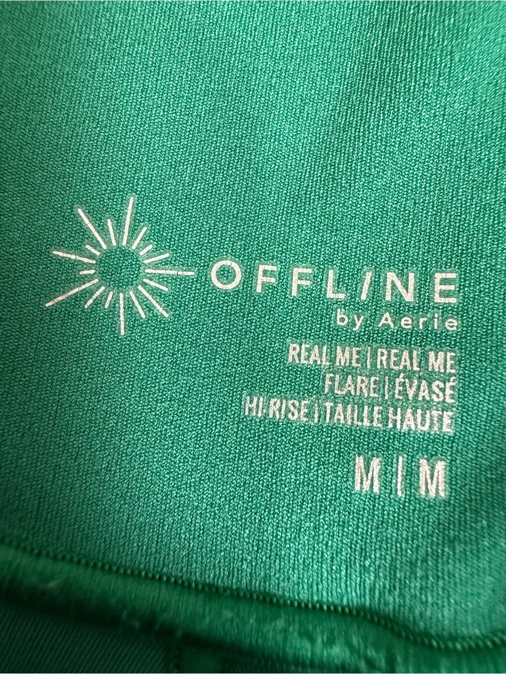 OFFLINE by Aerie Real Me Crossover Flare Leggings Emerald Green- Medium